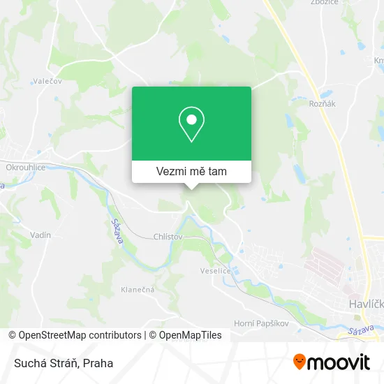 Suchá Stráň mapa