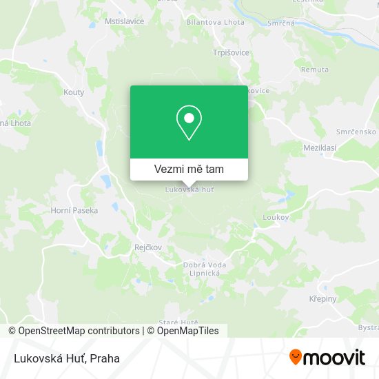 Lukovská Huť mapa