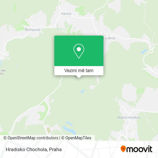 Hradisko Chochola mapa