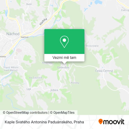 Kaple Svatého Antonína Paduánského mapa