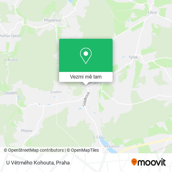 U Větrného Kohouta mapa