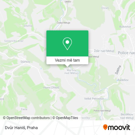 Dvůr Haniš mapa