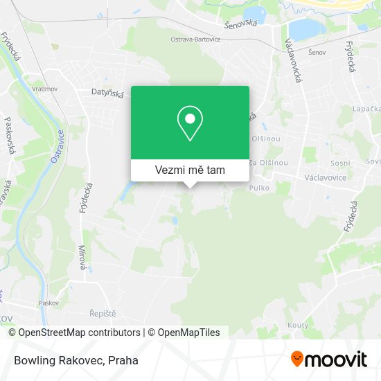 Bowling Rakovec mapa