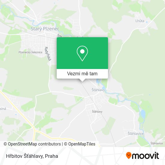Hřbitov Šťáhlavy mapa