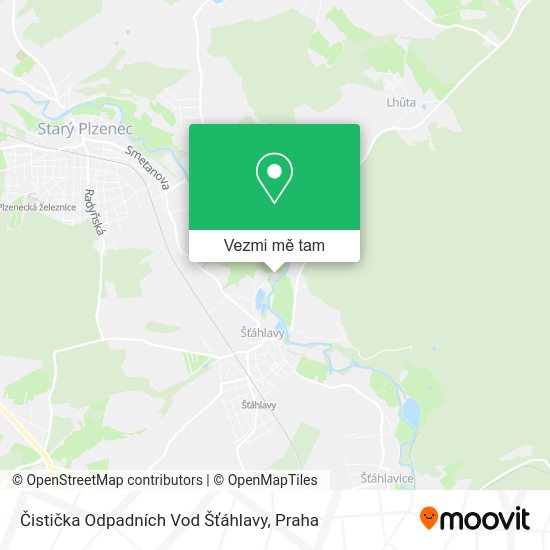 Čistička Odpadních Vod Šťáhlavy mapa