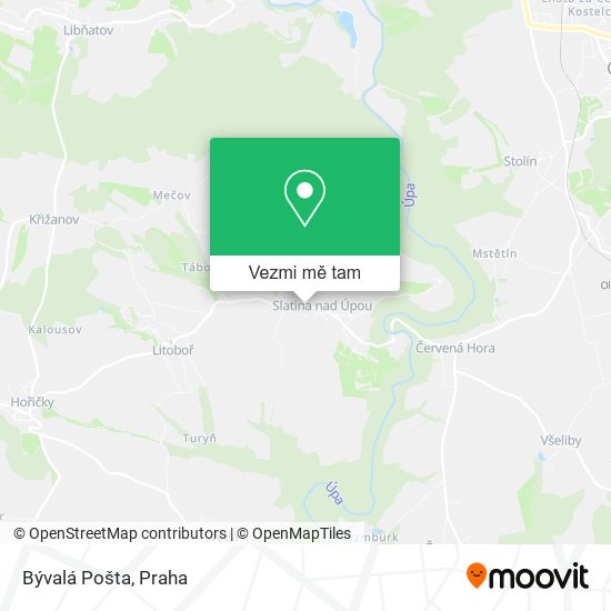 Bývalá Pošta mapa