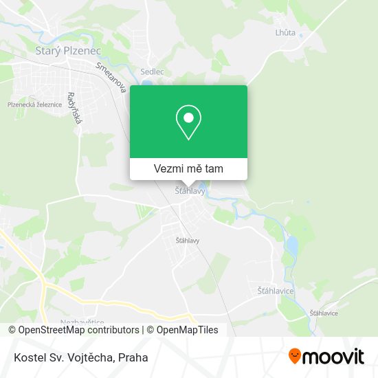 Kostel Sv. Vojtěcha mapa