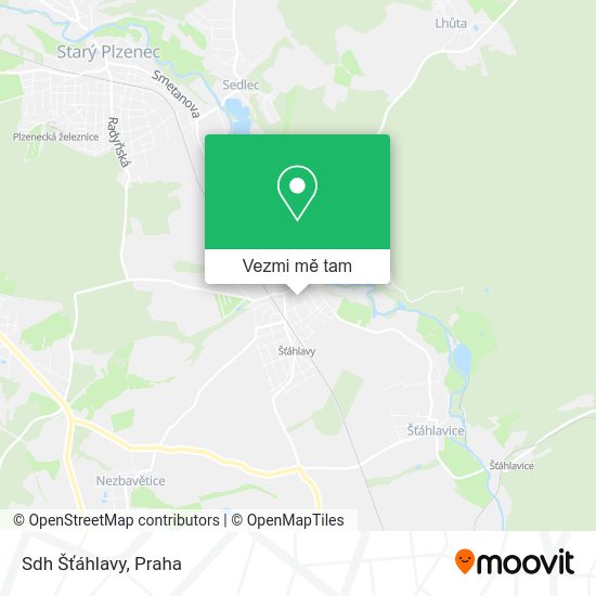 Sdh Šťáhlavy mapa