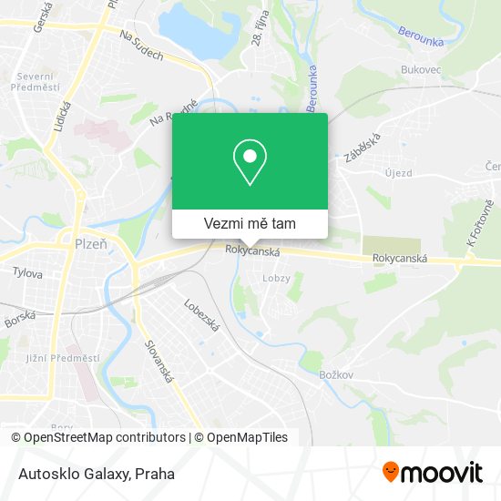 Autosklo Galaxy mapa
