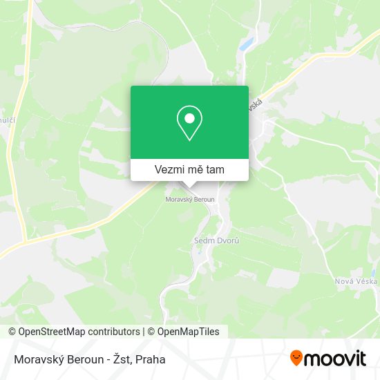 Moravský Beroun - Žst mapa