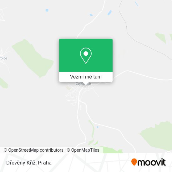 Dřevěný Kříž mapa