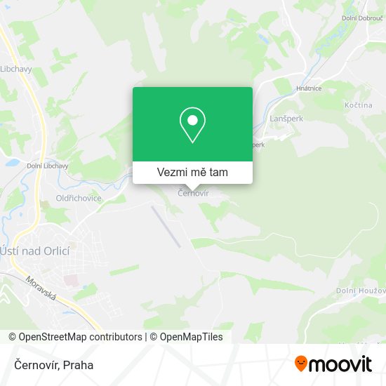 Černovír mapa