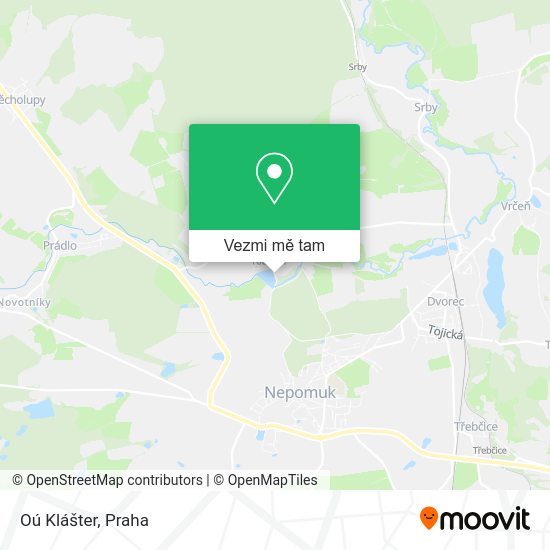 Oú Klášter mapa