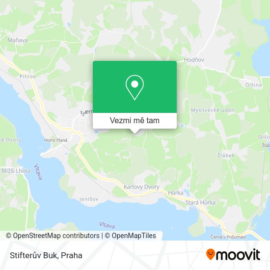 Stifterův Buk mapa