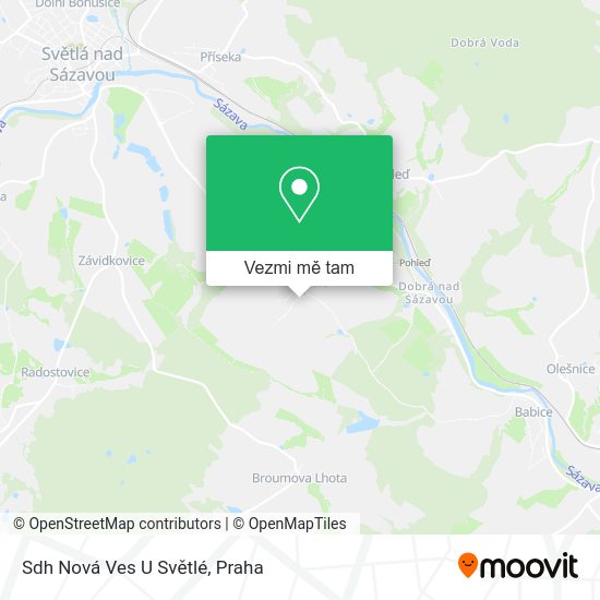 Sdh Nová Ves U Světlé mapa