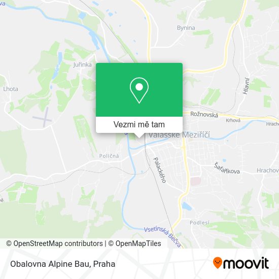 Obalovna Alpine Bau mapa