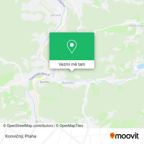 Konvičný mapa