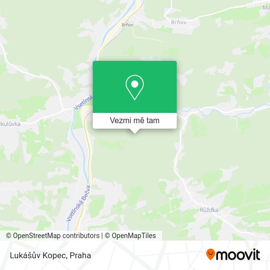 Lukášův Kopec mapa