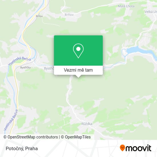 Potočný mapa