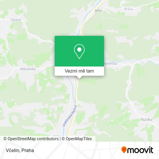 Včelín mapa