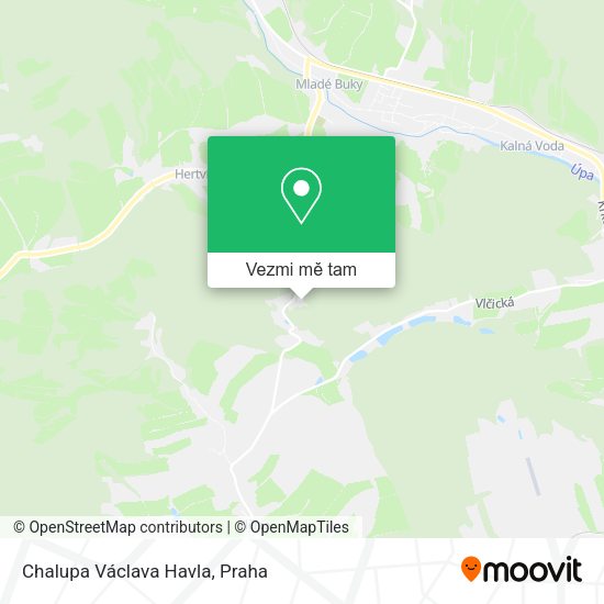 Chalupa Václava Havla mapa