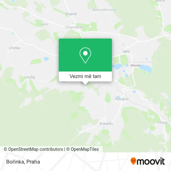 Bořinka mapa