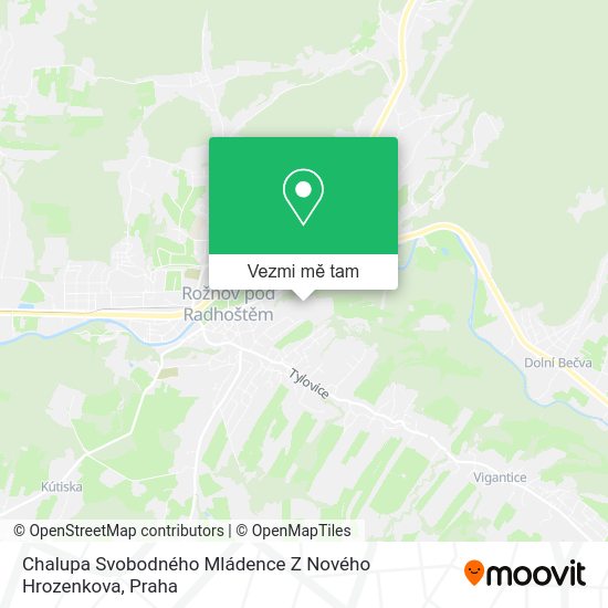 Chalupa Svobodného Mládence Z Nového Hrozenkova mapa