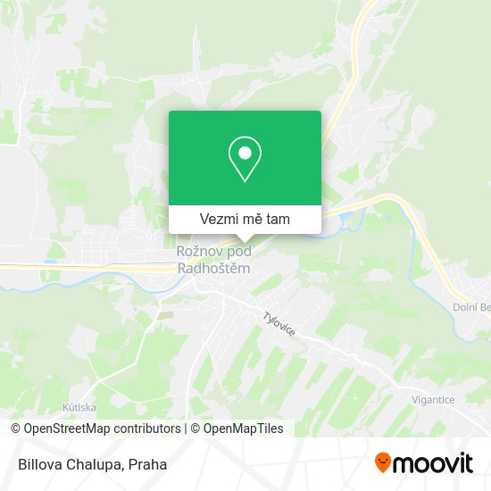 Billova Chalupa mapa