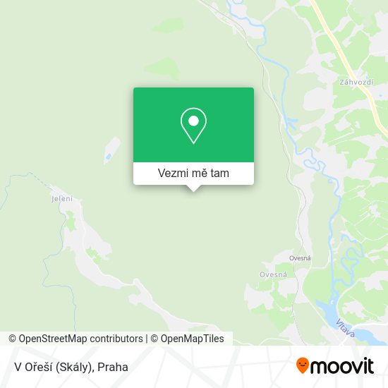 V Ořeší (Skály) mapa