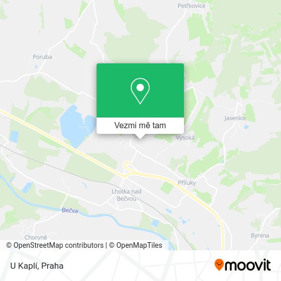 U Kaplí mapa