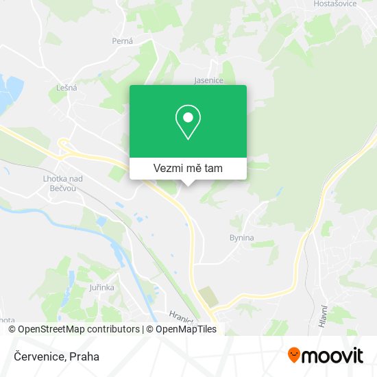 Červenice mapa
