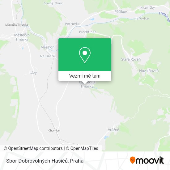 Sbor Dobrovolných Hasičů mapa