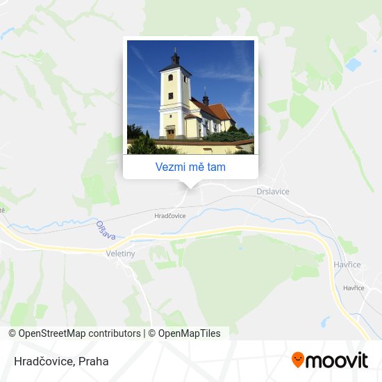 Hradčovice mapa