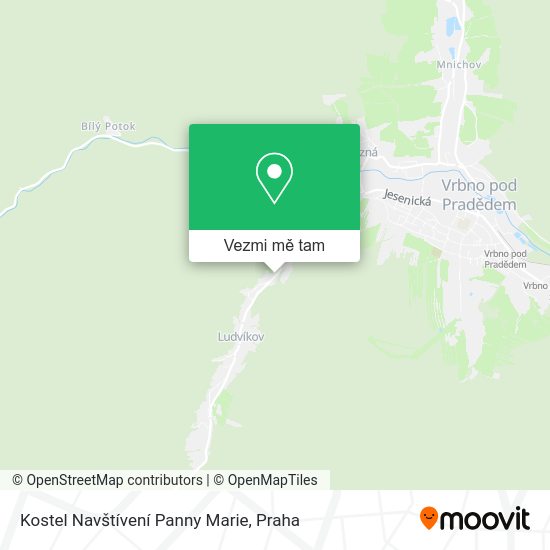 Kostel Navštívení Panny Marie mapa