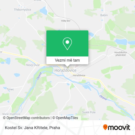 Kostel Sv. Jana Křtitele mapa