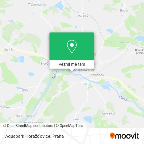 Aquapark Horažďovice mapa