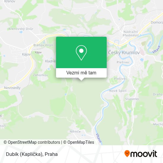 Dubík (Kaplička) mapa