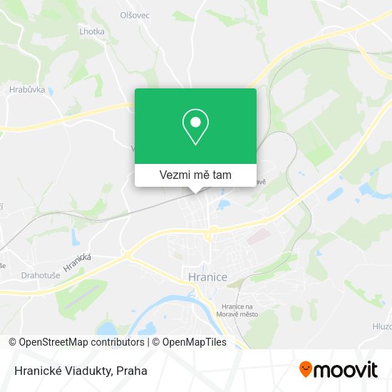 Hranické Viadukty mapa