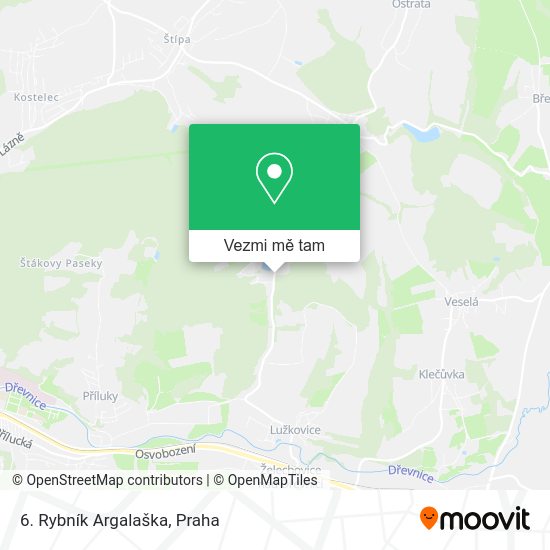 6. Rybník Argalaška mapa