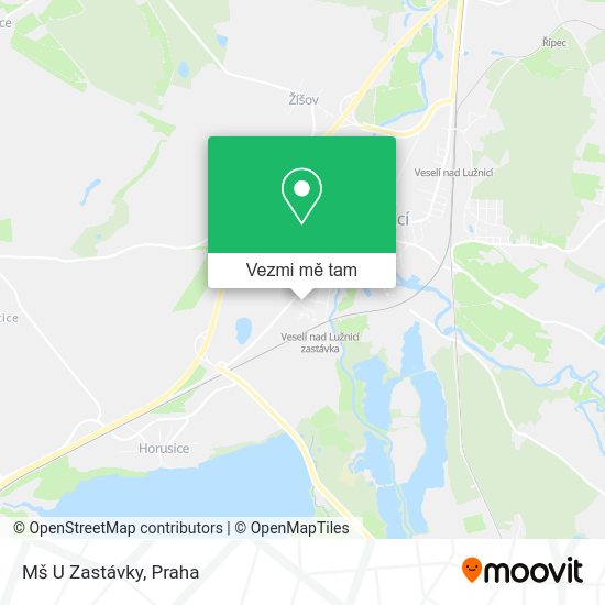 Mš U Zastávky mapa