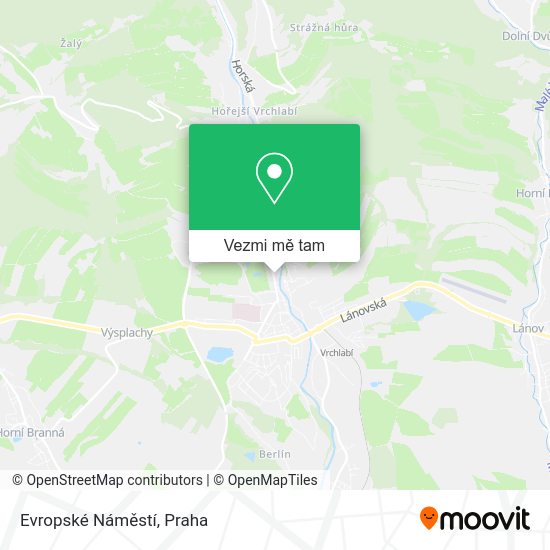 Evropské Náměstí mapa