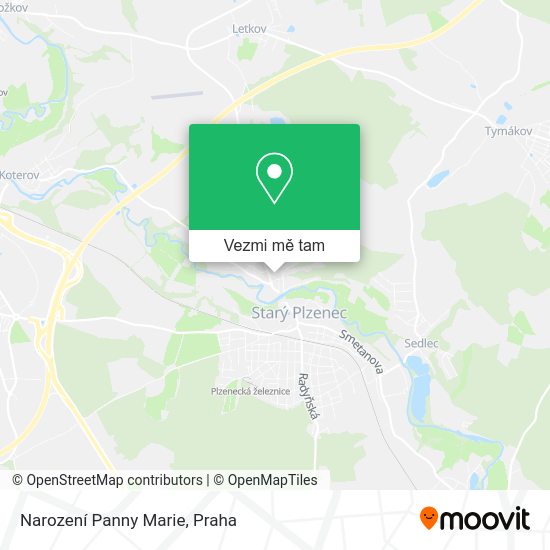 Narození Panny Marie mapa