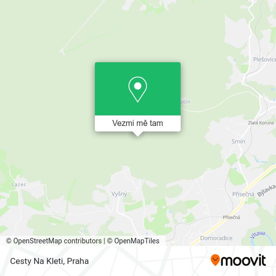 Cesty Na Kleti mapa