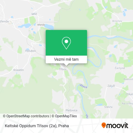 Keltské Oppidum Třísov (2a) mapa