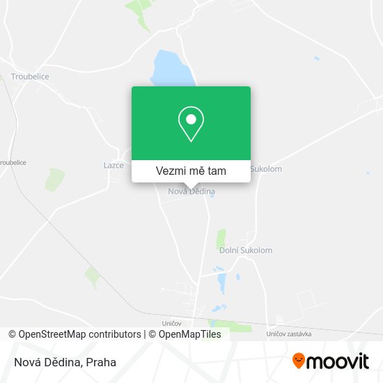 Nová Dědina mapa