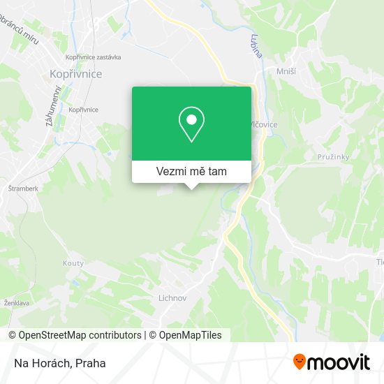 Na Horách mapa