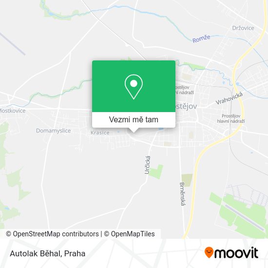 Autolak Běhal mapa