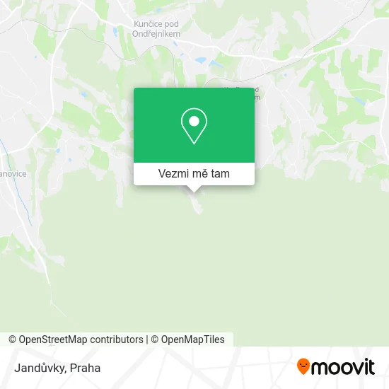 Jandůvky mapa