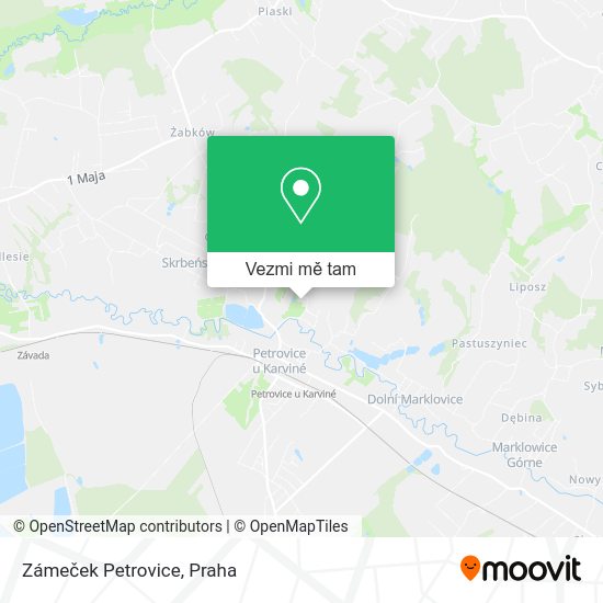 Zámeček Petrovice mapa
