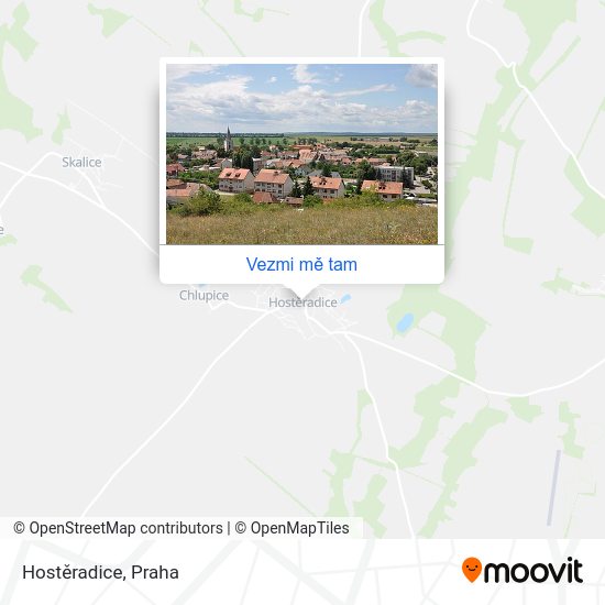 Hostěradice mapa